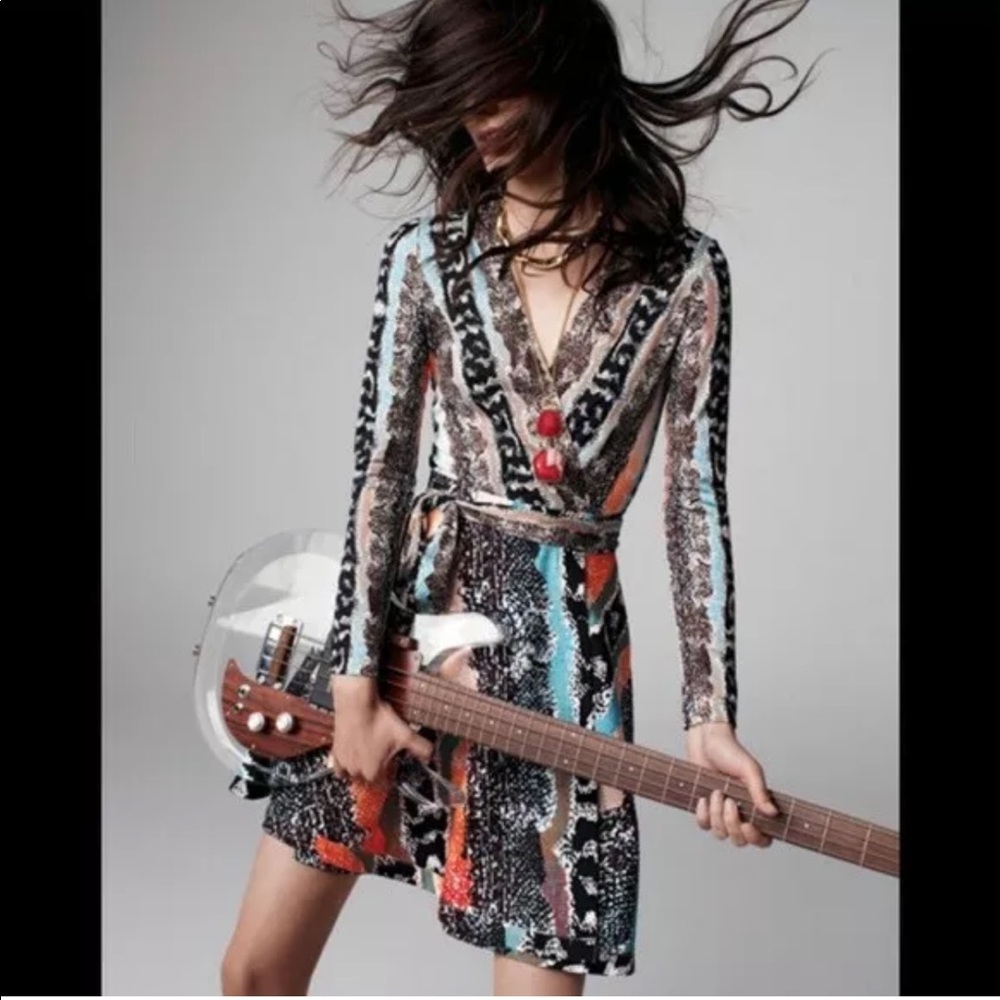 Diane VonFurstenberg DVF AMELIA WRAP DRESS Sz 6